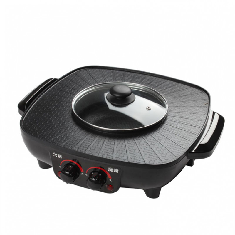 Electric 42cm multi use grill pan nonstick hot sale party pan with